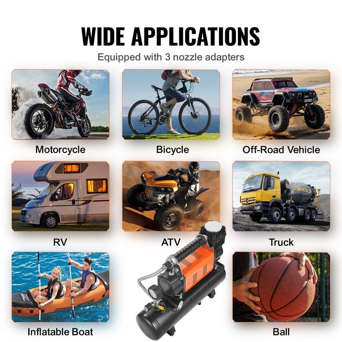 Compresor Aer 12V Puternic cu Rezervor 6L si Manometru Digital