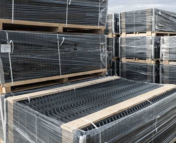 Panou / plasa gard bordurata verde, antracit, zincat + stalpi metal + sistem complet