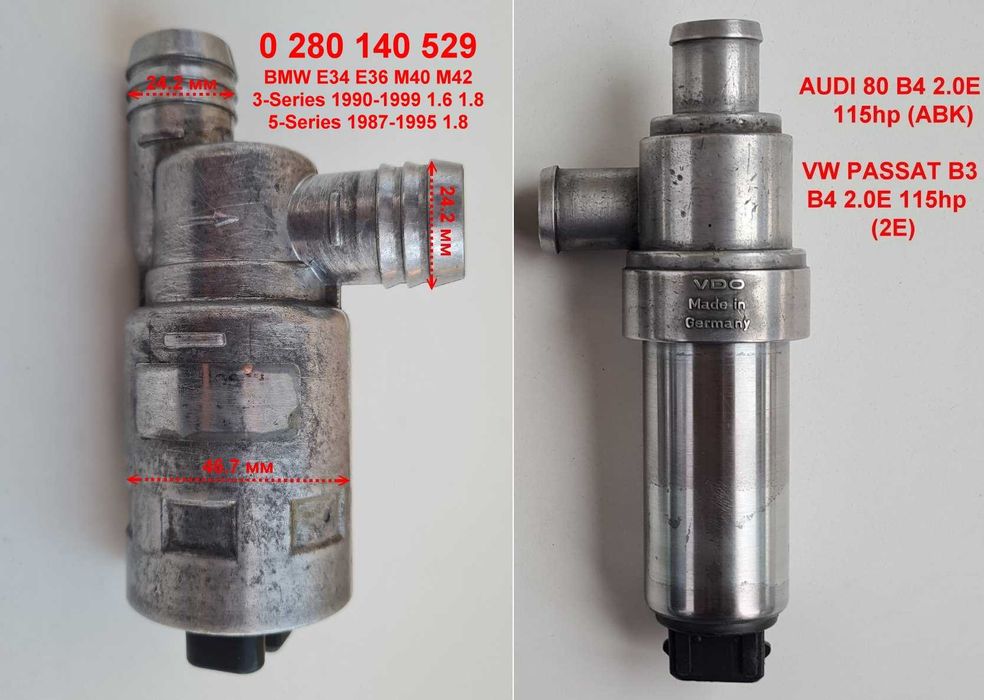 Стъпков мотор за Audi 80 B4 ABK VW Passat B3 2E, BMW E36 E34 1.6 1.8
