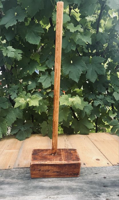 Suport hârtie igienică din lemn masiv de brad – Handmade, stil rustic