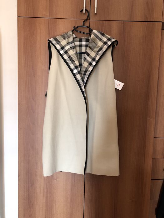 Двулицев елек от вълнен плат, one size, нов, с етикет