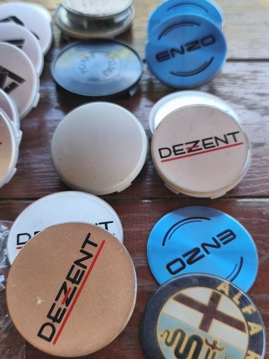 Lot 60 bucăți capace centrale jante aliaj (Dezent, Enzo, RC Design) - Noi