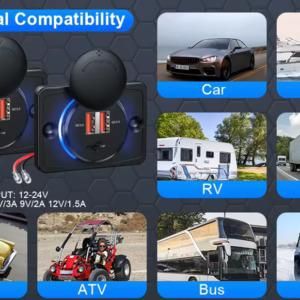 Зарядно Двойно USB устройство PD 3.0 12-24V QC 3.0