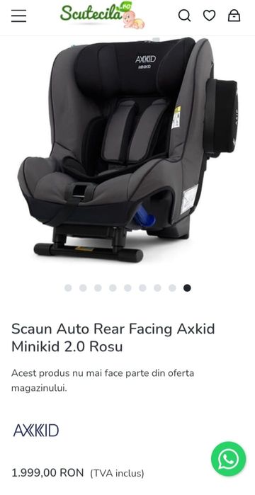 Scaun auto Rear Facing Axkid Minikid 2.0 Și Scoică Și Leagăn Balansoar