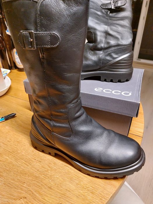 Cizme iarna Ecco, măr 37, piele naturala,  stare f buna