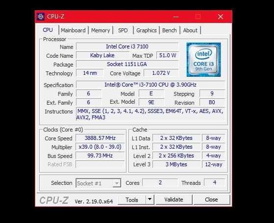 Procesor I3-7100