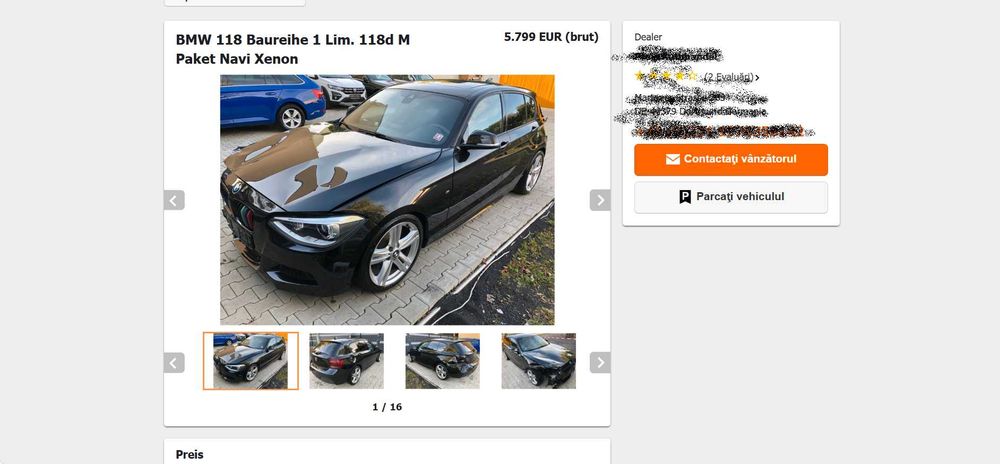 BMW Seria 1 118D M packet Automat Xenon Trapa PDC HarmanK NBT AVARIAT