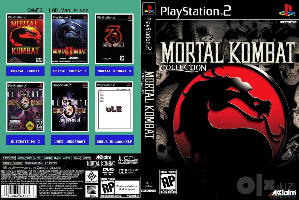 Сборник игр Mortal Kombat  на игровую консоль  PS 2