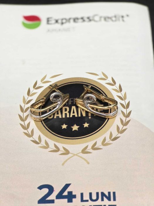 Cercei aur 14K 3.23g [Ag45 Bacau1 B.34715.3.35]