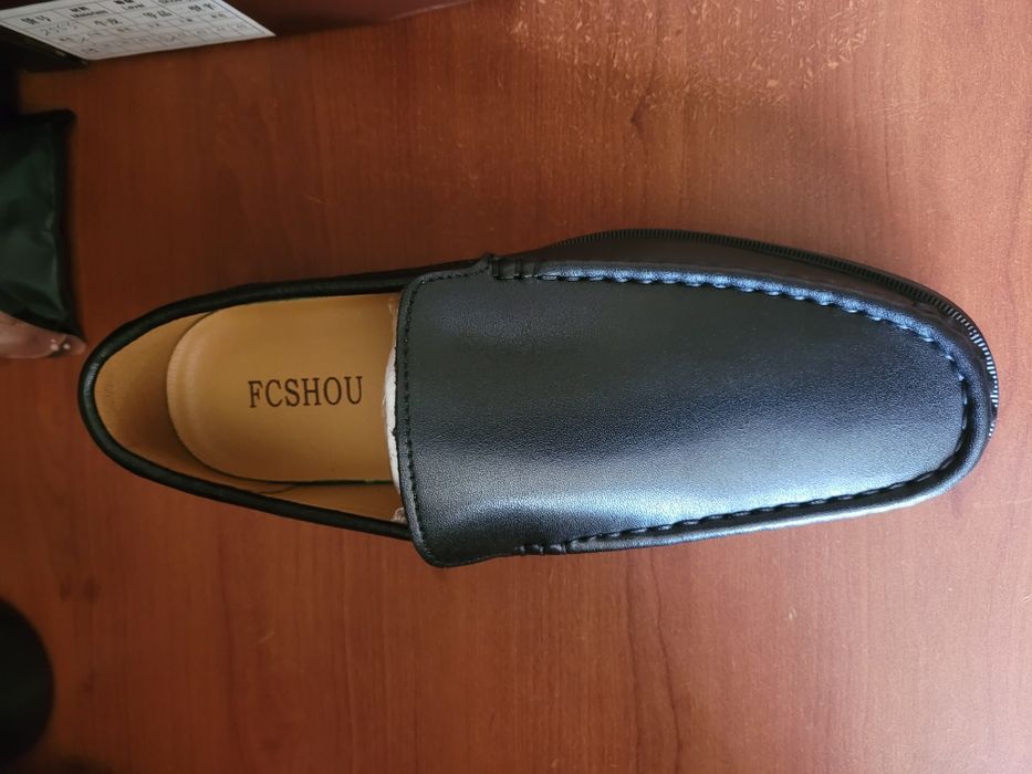 Мужские туфли чёрные кожаные