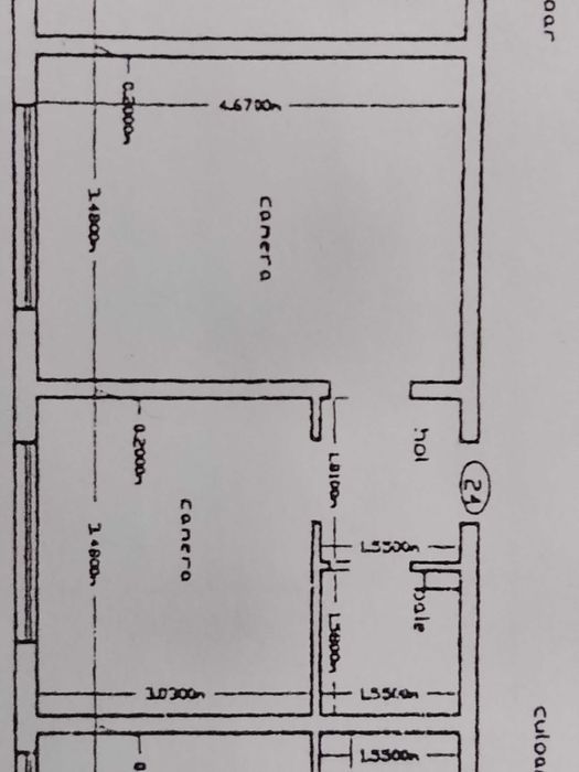 PF vand 2 camere cămin (unite) cu hol,baie și bucatarie32 mp parter