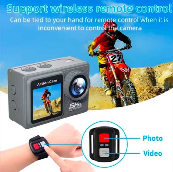 Action Camera 5k cu toate accesoriile posibile similar GoPro