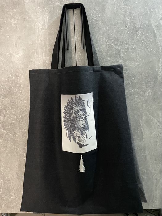 Шоппер из джинсового материала