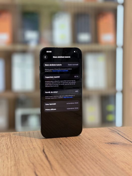iPhone 16 Pro 128GB Black/Baterie93%/Garantie 12 luni @atsgsm.ro