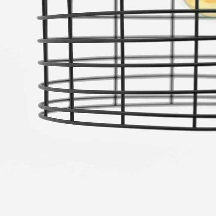 Индустриален Спот Maryland E14 Черен Метал и Дърво Акaция