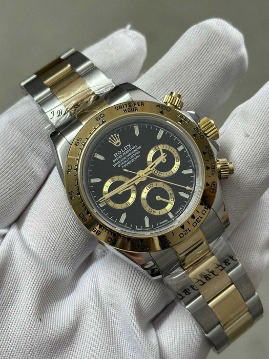 Rolex Daytona 40mm Steel Yellow Gold Black Dial Oyster Bracelet