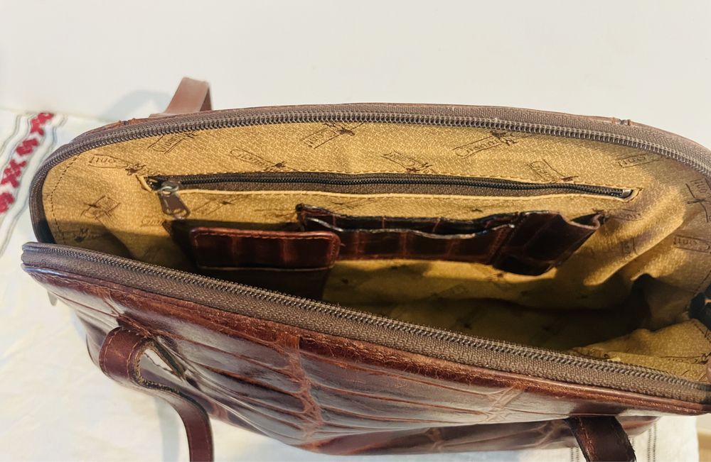 Poseta piele crocodil