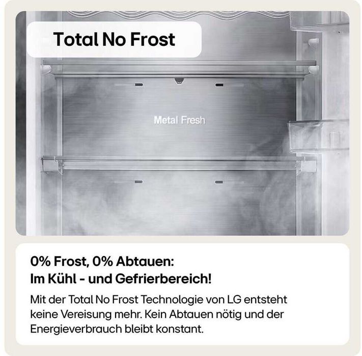 Хладилник с фризер LG GBP62MCNAC 203см.
