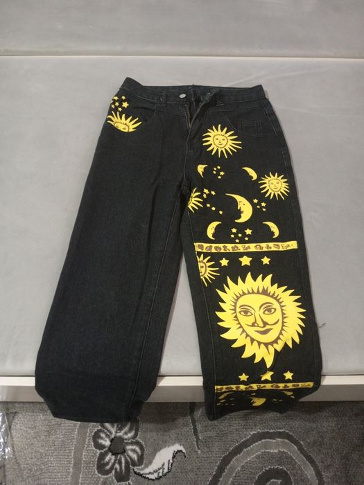 Джинсы женские с принтом