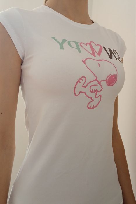 Y2k coquette Snoopy тениска
