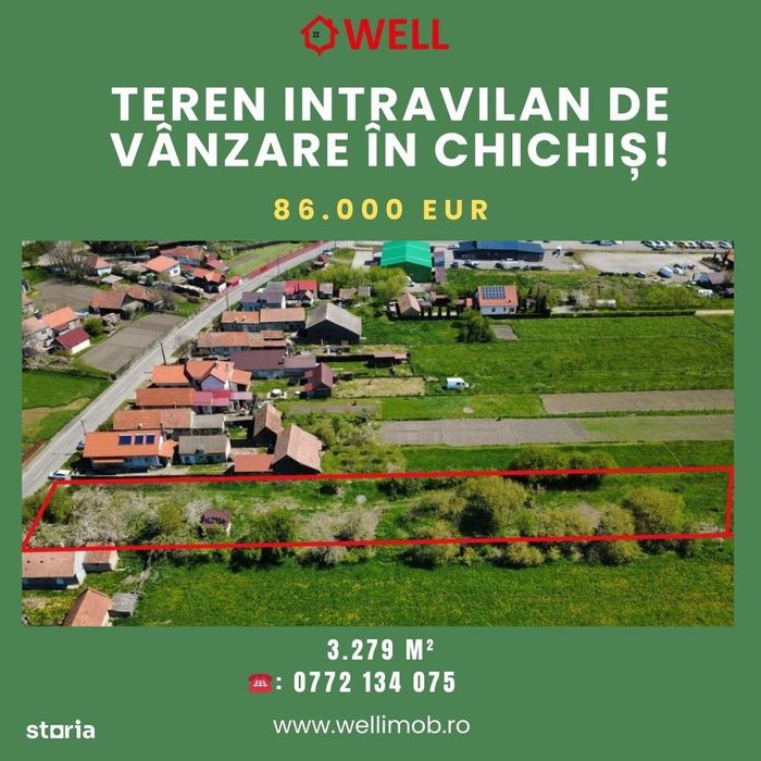 Teren intravilan de vânzare în Chichiș!
