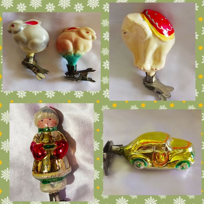 Елочные игрушки, стекло СССР