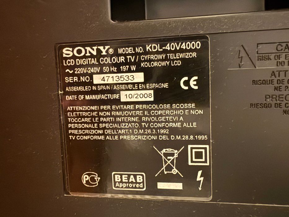 Televizor Sony KDL 40V4000