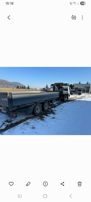 Trailer remorcă Moeslein basculabila pe trei parti