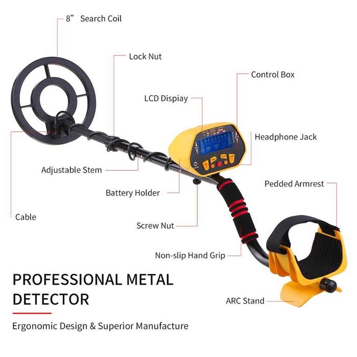 ТОП МОДЕЛ! Металотърсач Детектор за злато метали сребро мед монети