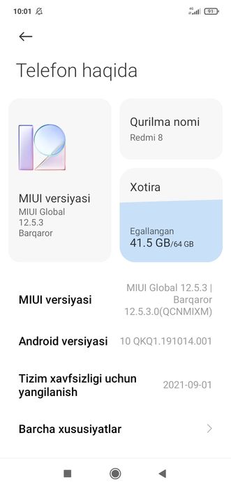 Redmi 8 64gb xotira