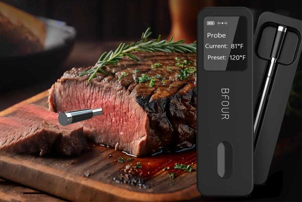 Termometru Carne Wireless BFOUR - Smart App - 100m - Display LCD