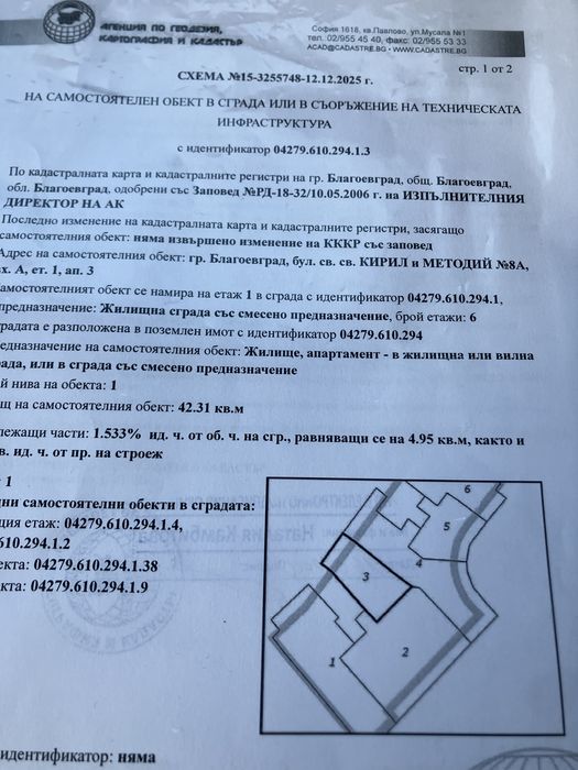 Апартамент за продажба!