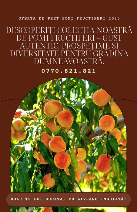 Pomi Fructiferi Diversi – Doar 15 lei bucata, livrare imediată!