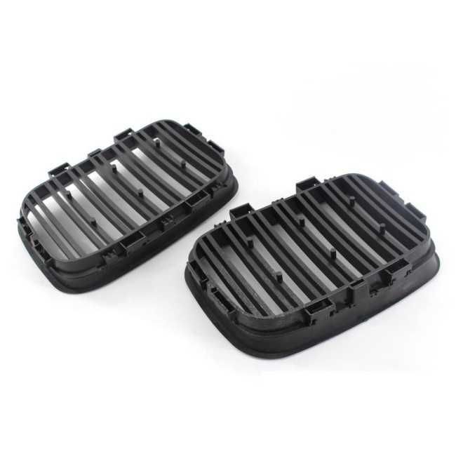 Grile Duble Nari Bara Fata BMW Seria 3 E36 Pre-Facelift (90-96), Negru Lucios