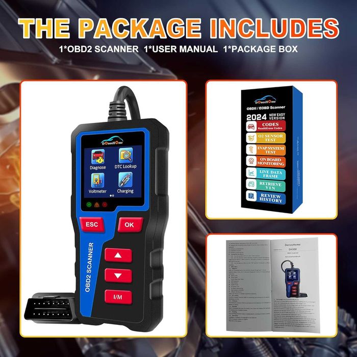 Диагностика за автомобили OBD2 DH300 от 2024г. DonosHome