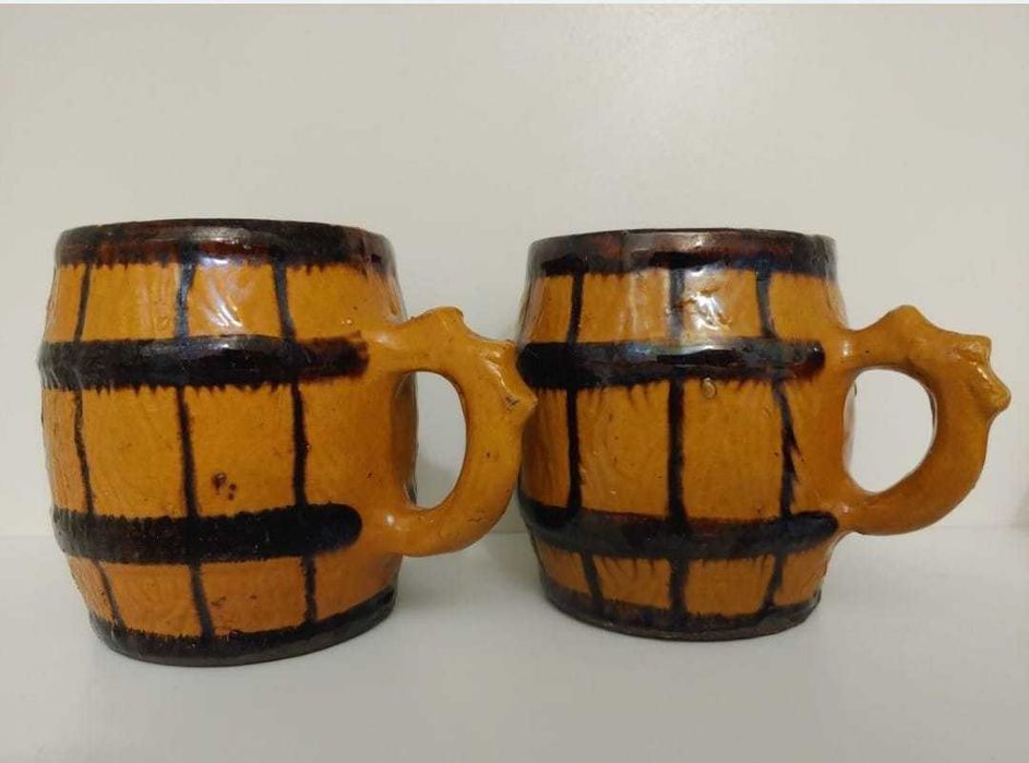 Căni ceramică, decor rustic