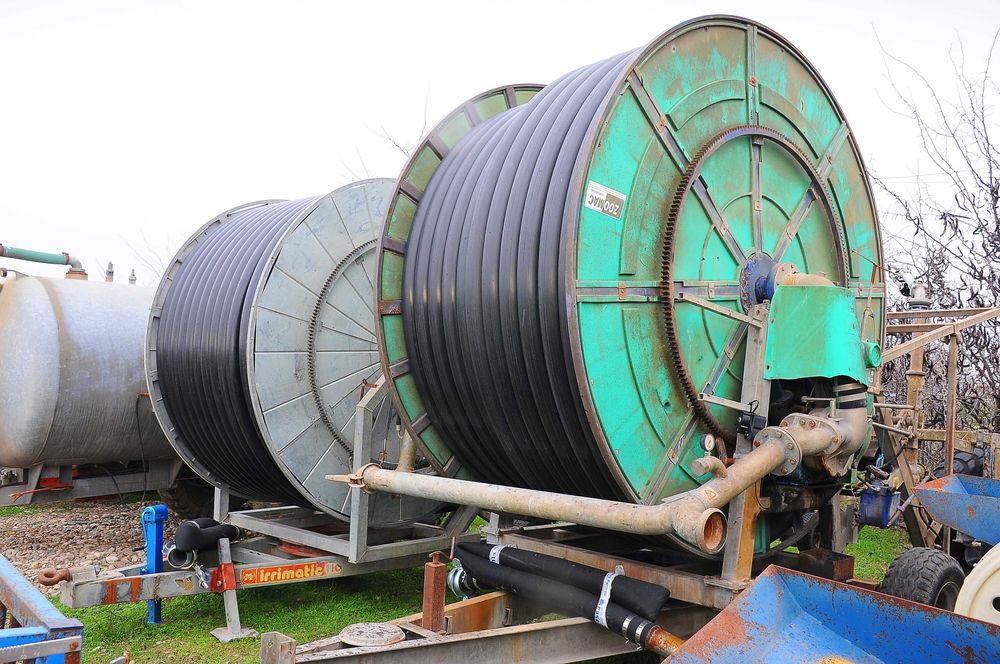 Tambur irigatii zincat tub 400ml/Φ110 mm calare hidraulica, pe turbina