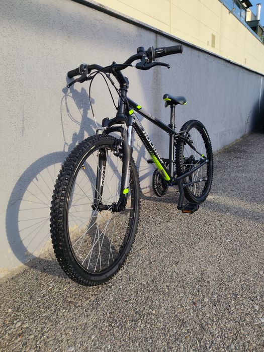 Bicicletă MTB ST 500 24" neagră copii 135-150 cm