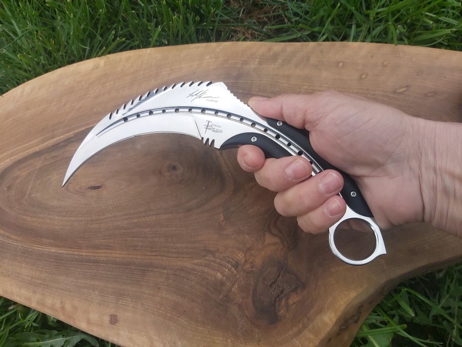 Тактически нож карамбит Todd Begg с полимерна кания,Full Tang