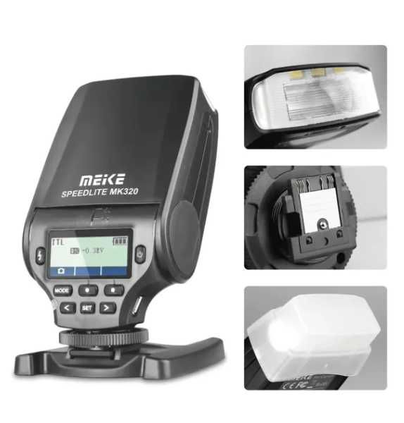 Blitz Meike MK-320 Mini TTL GN32 Cap Rotativ - compatibil Sony