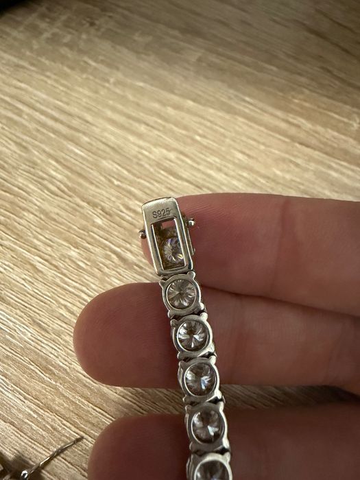 Moissanite Lant Argint 6mm 18inch