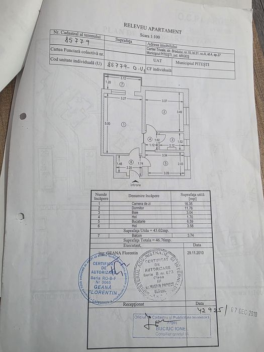 Vand apartament 2 camere semidecomandat Trivale I