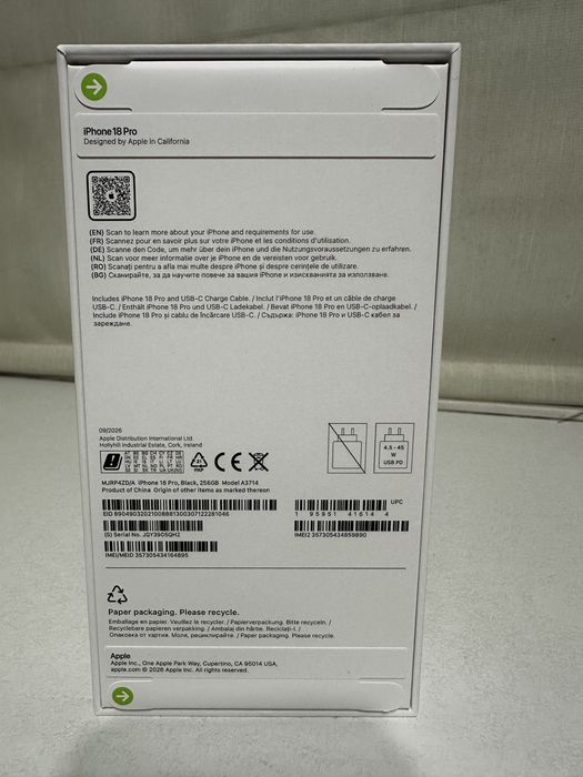 Iphone 18 Pro Black 256 GB Sigilat