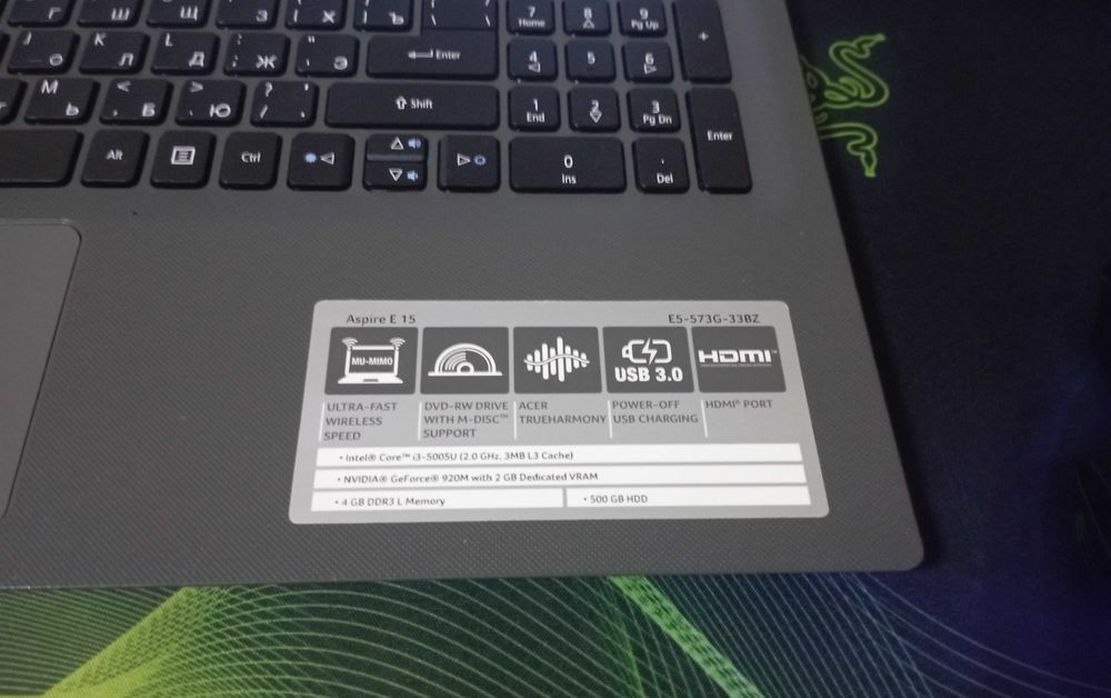 ноутбук Acer  Aspire E15 E5-573G-33BZ б/у