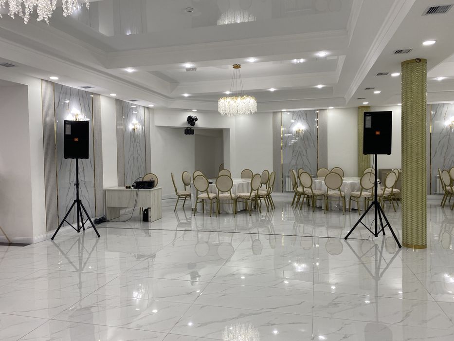 Поющий музыкант с аппаратурой