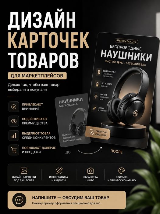 Дизайн карточек товаров для маркетплейсов
