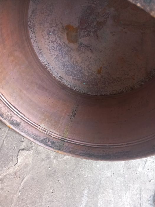 Căldare si accesorii din cupru masiv, lucrate manual anii 80