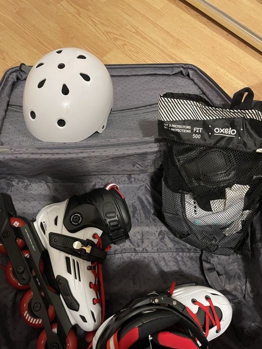 Role copii/adulti 36, cu cotiere genunchiere casca