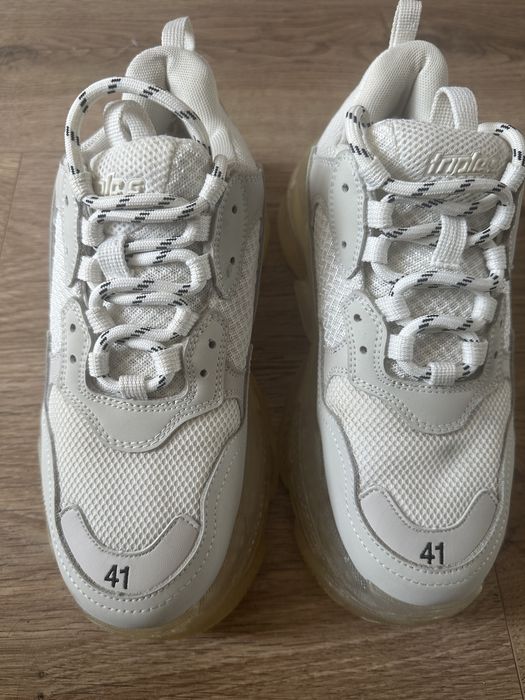 Adidasi/ sneakers balenciaga triple s albi/white nr 41 Bucuresti
