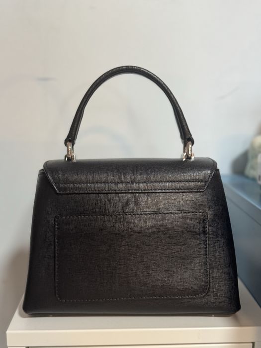 Чанта от естествена кожа на Зарена, черен цвят